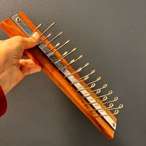 Vintage Wooden Wall-Mounted Tie / scarf  Rack holds up to 24 ties